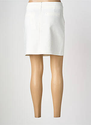 Jupe courte coupe droite blanc MORGAN femme