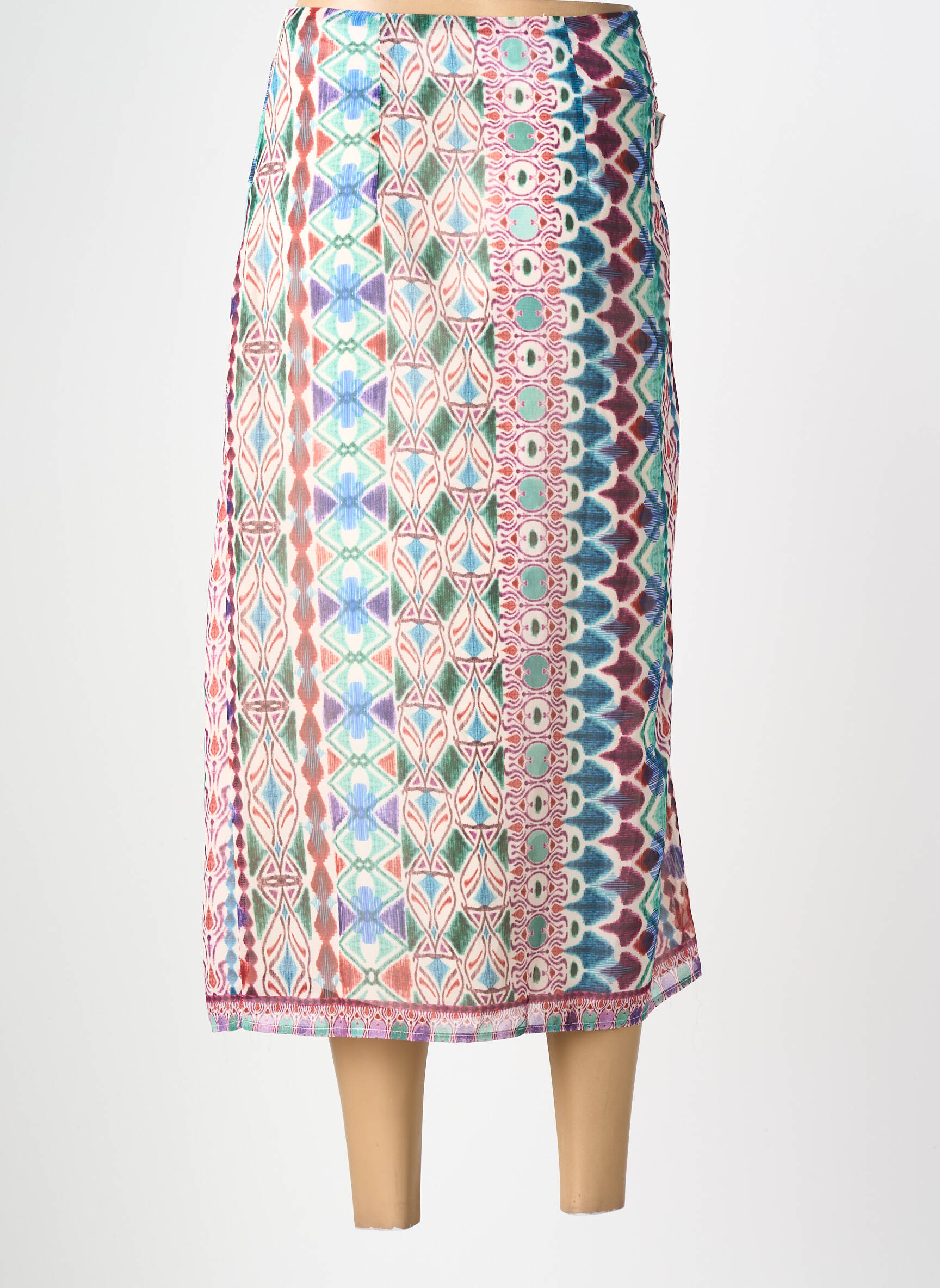 Jupe mi-longue fermeture zip latéral rose MOLLY BRACKEN femme