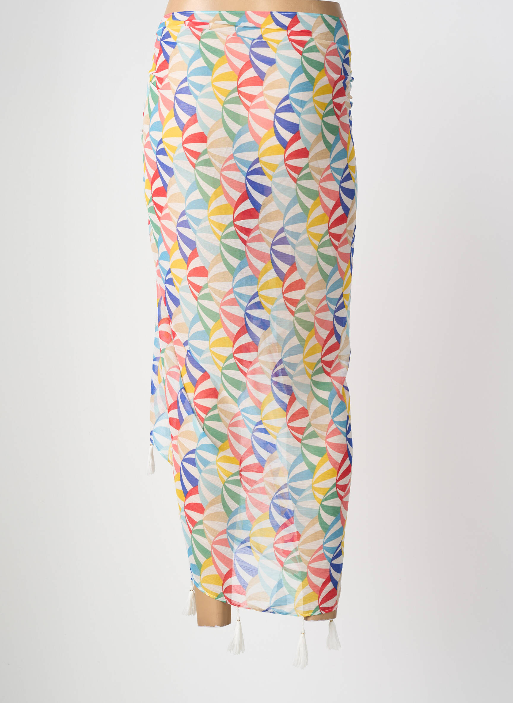Paréo imprimé fantaisie bleu MOLLY BRACKEN femme
