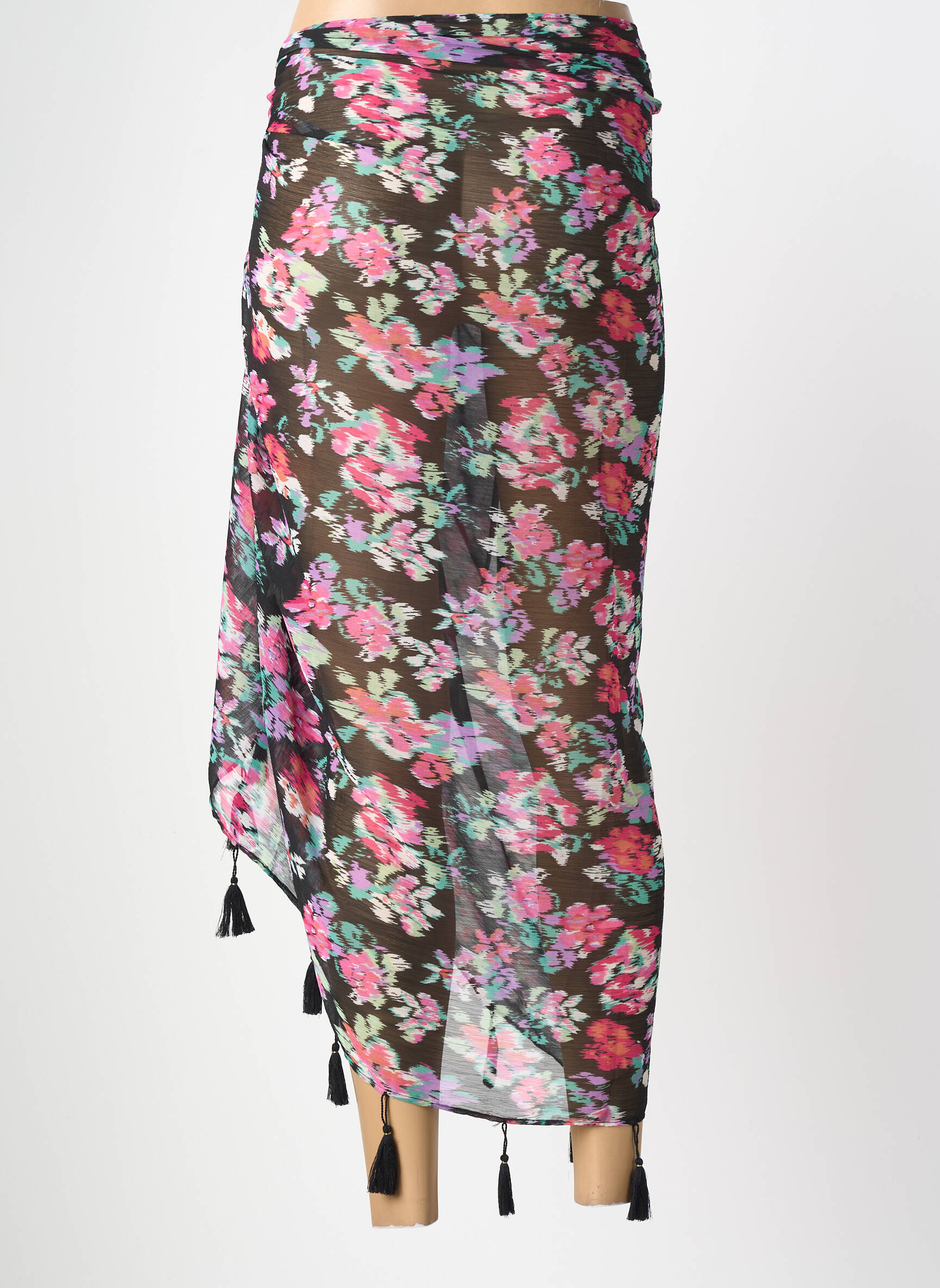 Paréo imprimé fantaisie noir MOLLY BRACKEN femme