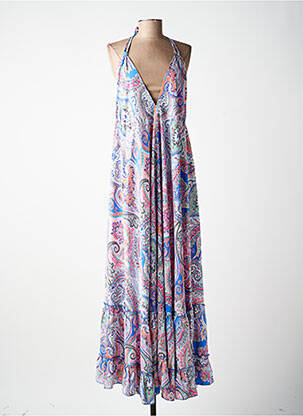 Robe de plage fines bretelles bleu MOLLY BRACKEN femme