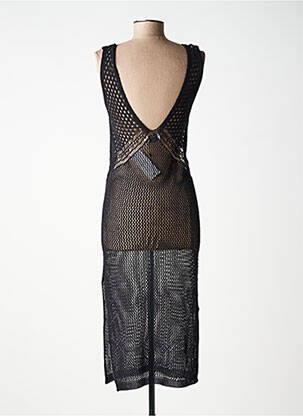 Robe de plage tissage crochet noir MOLLY BRACKEN femme