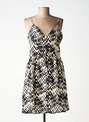 Robe courte coupe cintrée fines bretelles noir MOLLY BRACKEN femme