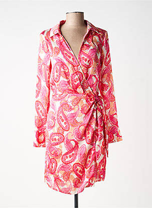 Robe courte manches longues manches longues rose MORGAN femme
