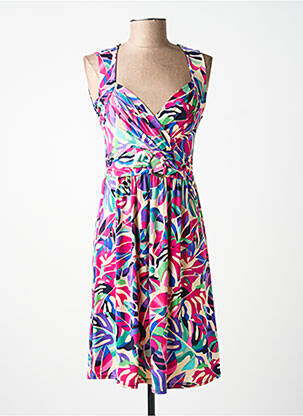 Robe mi-longue sans manche sans manche rose MORGAN femme