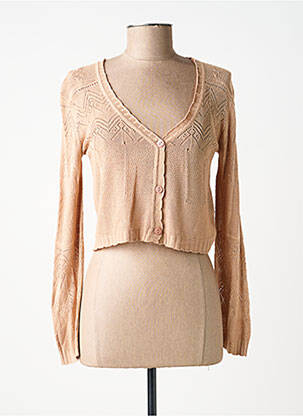 Gilet manches longues resserrée sur le bas beige TIFFOSI femme