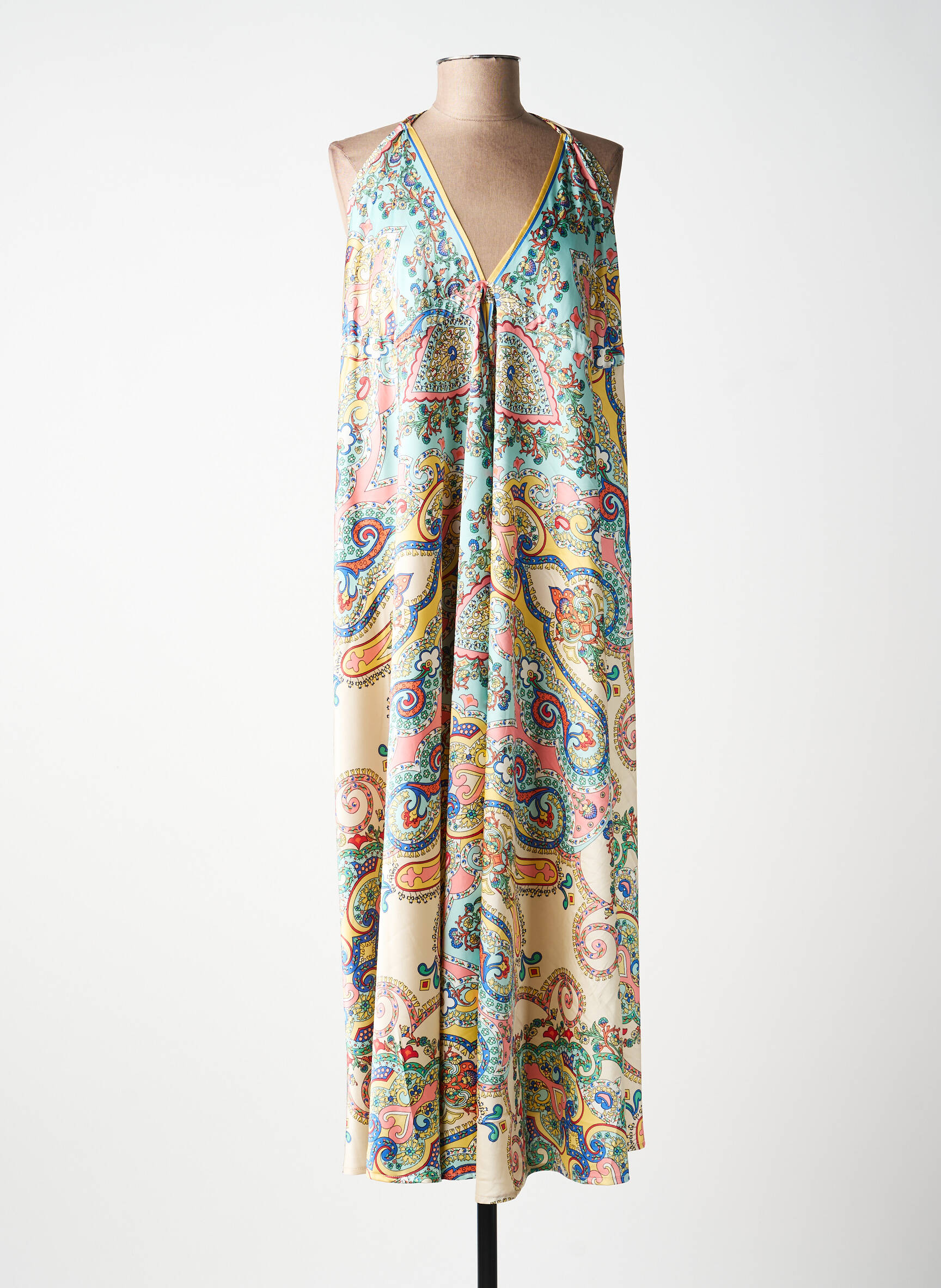Robe de plage fines bretelles beige MOLLY BRACKEN femme
