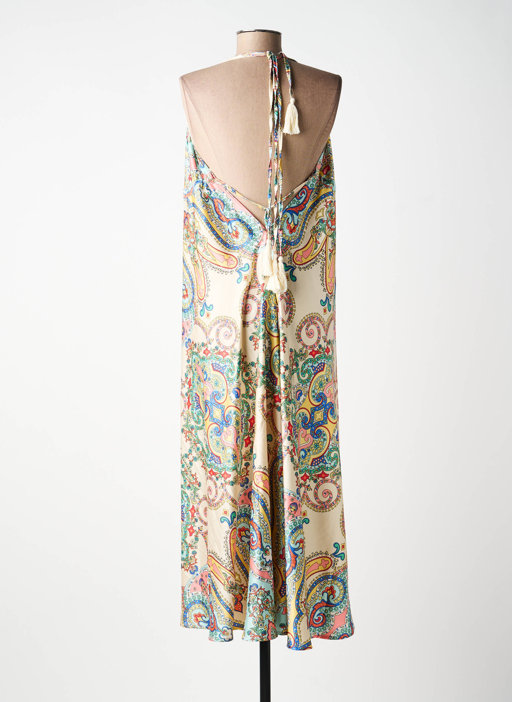 Robe de plage fines bretelles beige MOLLY BRACKEN femme