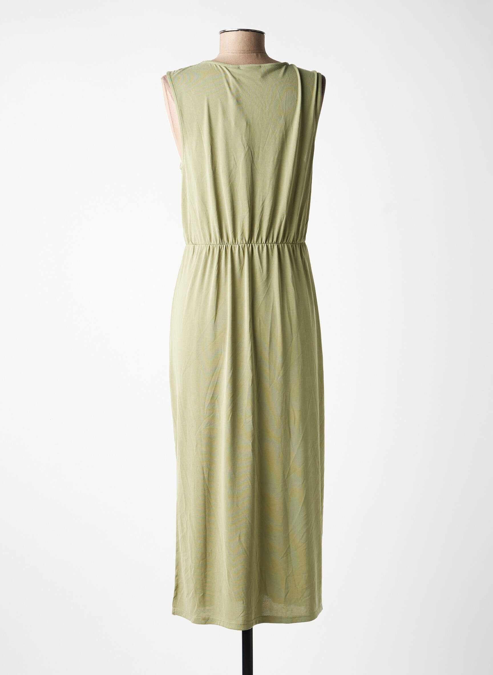 Robe longue sans manche sans manche vert VILA femme