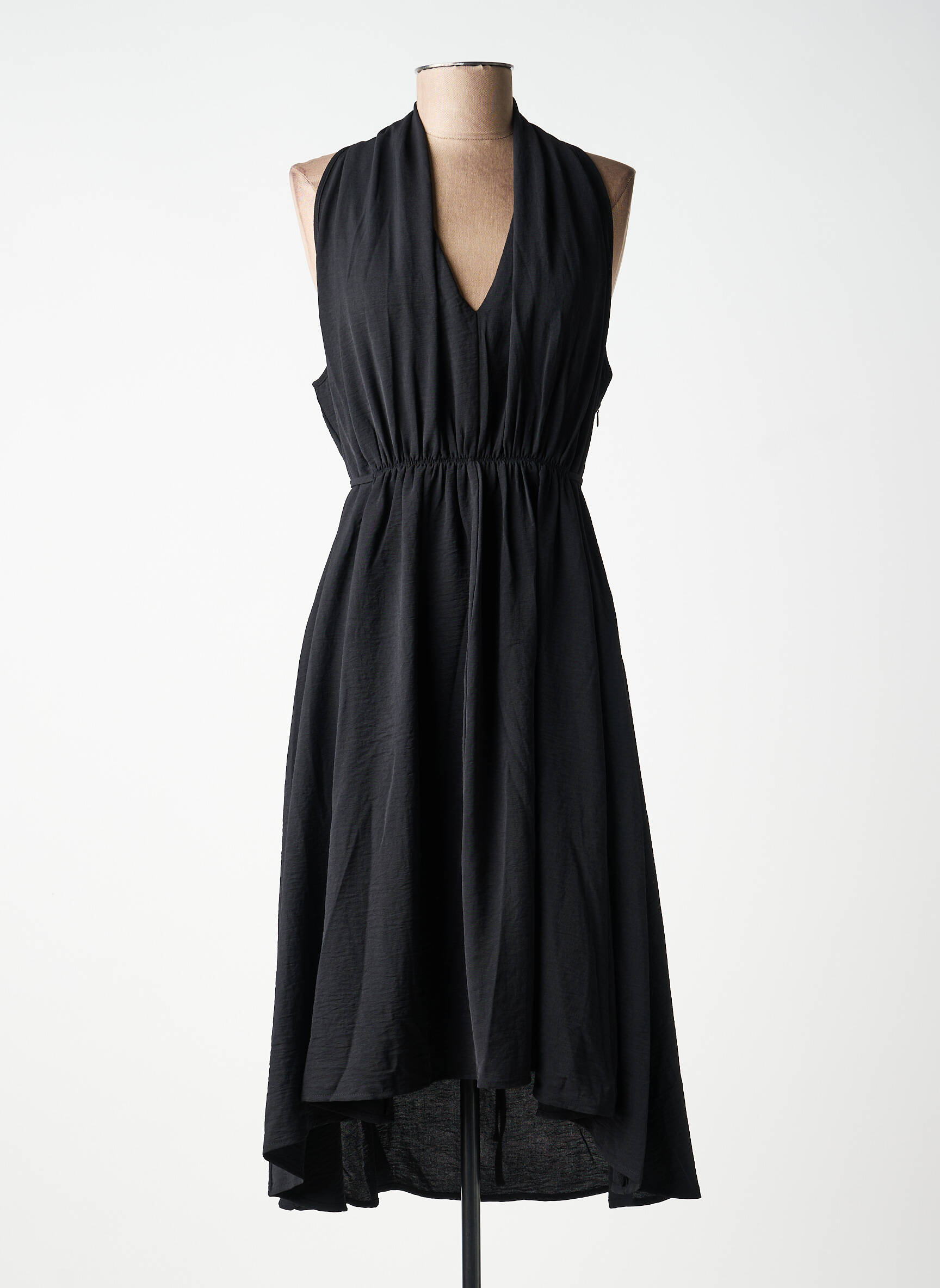 Robe mi-longue sans manche sans manche noir MOLLY BRACKEN femme