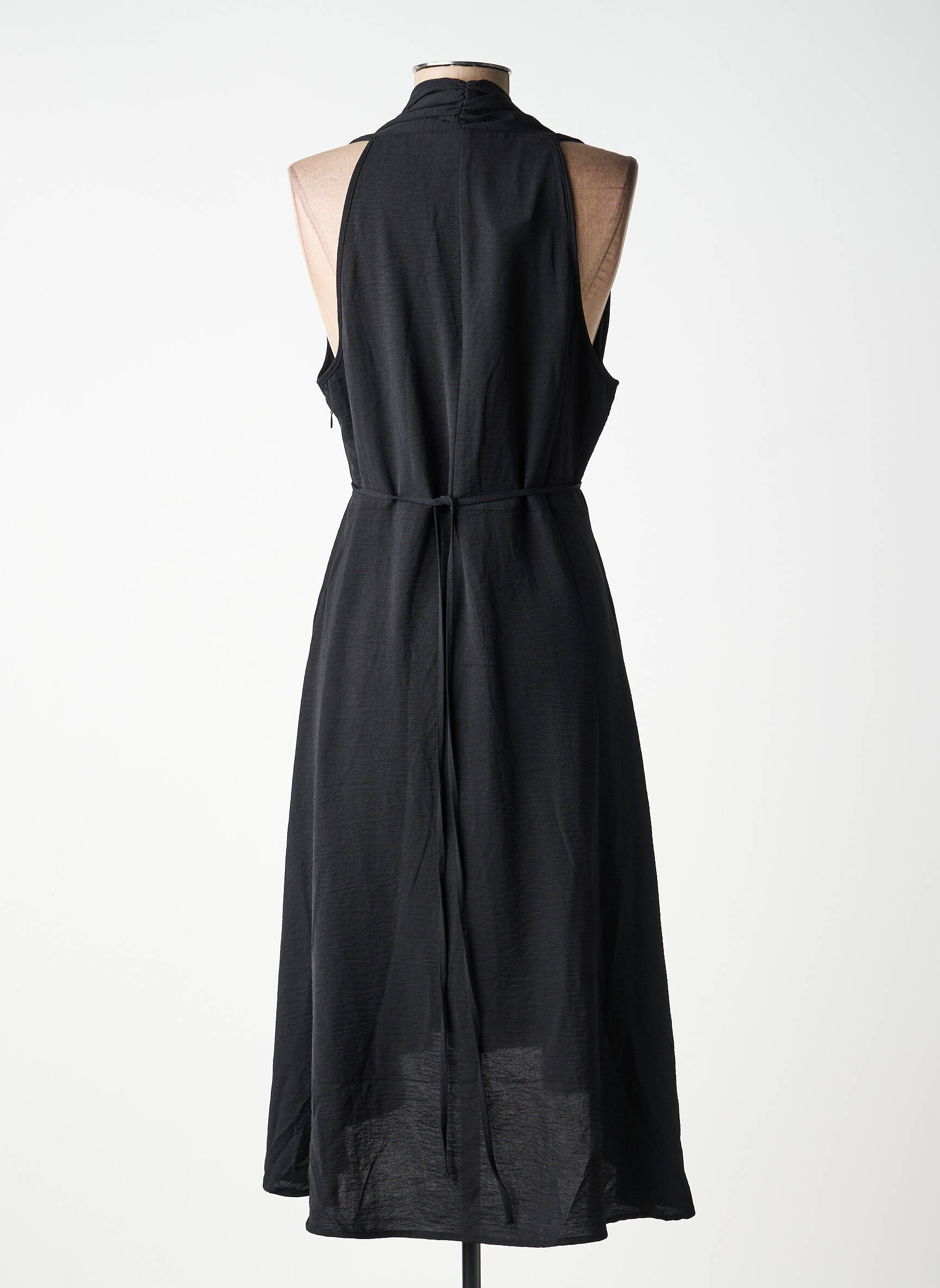 Robe mi-longue sans manche sans manche noir MOLLY BRACKEN femme