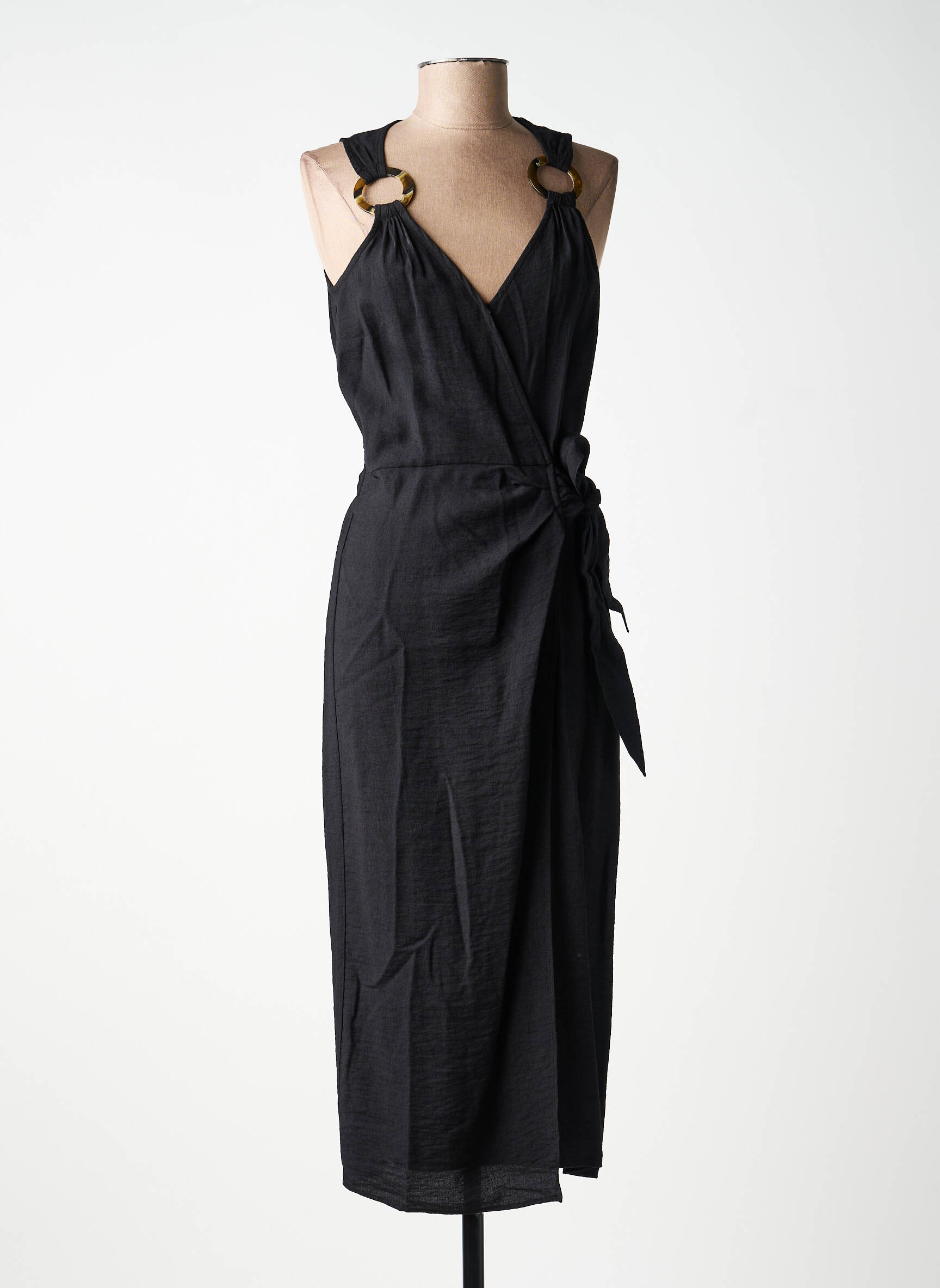 Robe longue sans manche sans manche noir SALSA femme