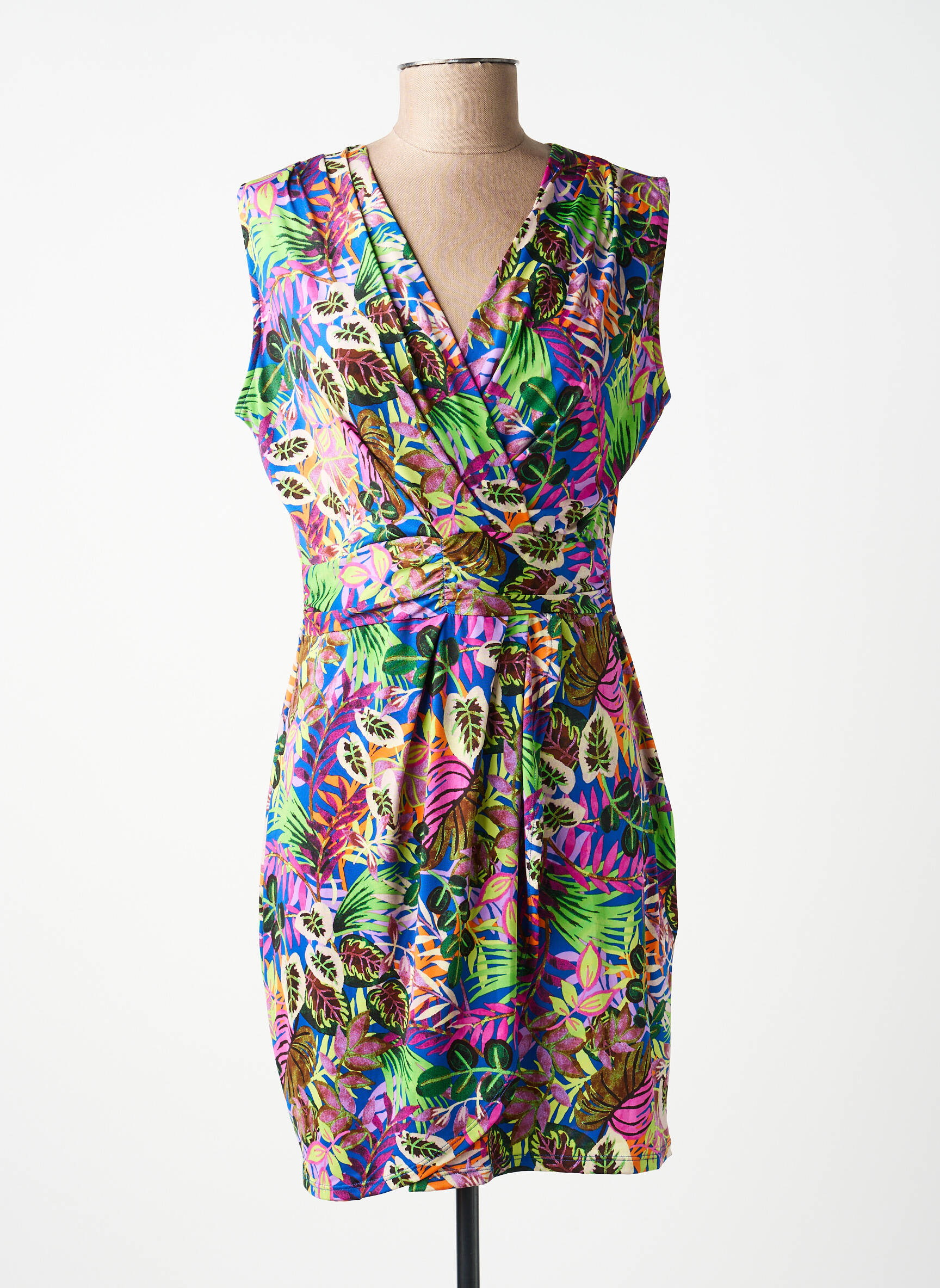 Robe courte sans manche sans manche bleu MORGAN femme