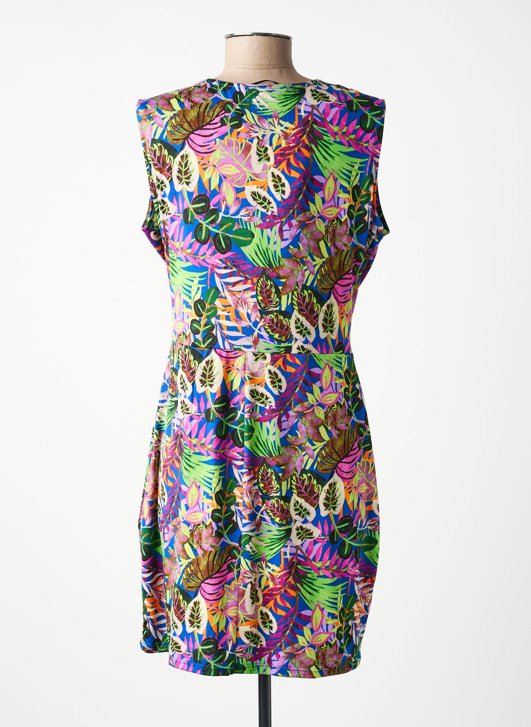 Robe courte sans manche sans manche bleu MORGAN femme