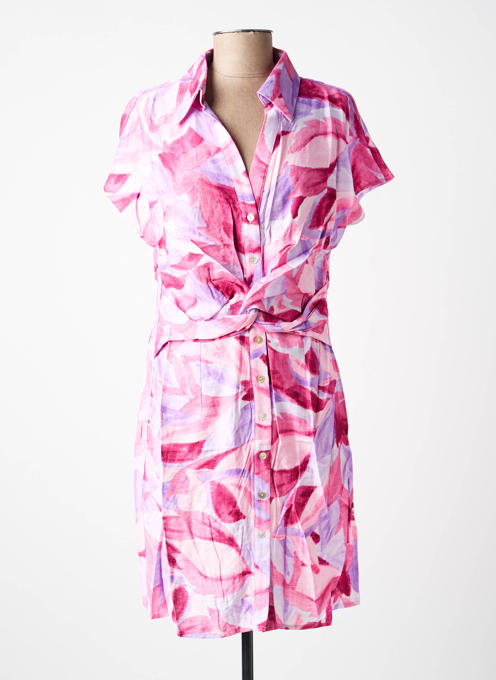 Robe courte manches courtes manches courtes rose MOLLY BRACKEN femme