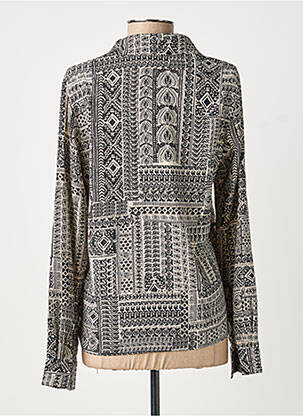 Chemisier imprimé fantaisie manches longues noir MOLLY BRACKEN femme