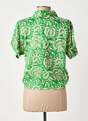 Chemisier manches courtes manches courtes vert DEELUXE femme