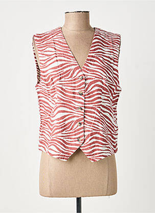 Gilet sans manche coupe cintrée marron B.YOUNG femme