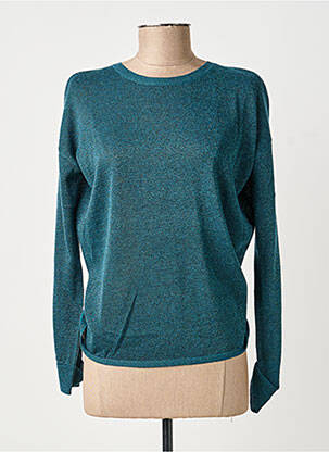 Pull maille tricot manches longues bleu MOLLY BRACKEN femme