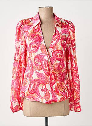Blouse manches longues manches longues rose MORGAN femme