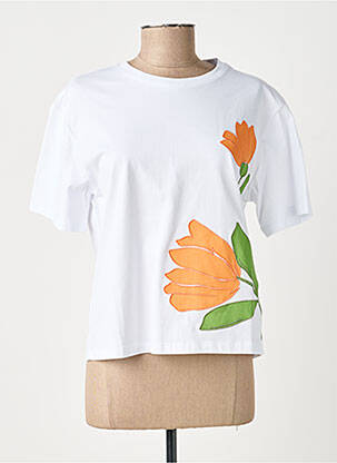 T-shirt coupe droite manches courtes blanc SALSA femme
