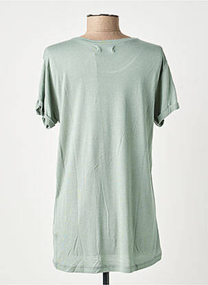 T-shirt sérigraphie manches courtes vert DEELUXE femme