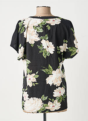 Blouse tissage popeline manches courtes noir B.YOUNG femme