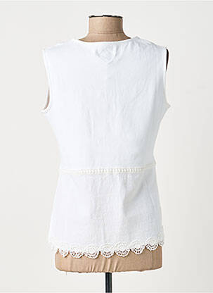 Top stretch sans manche blanc NATURAL femme