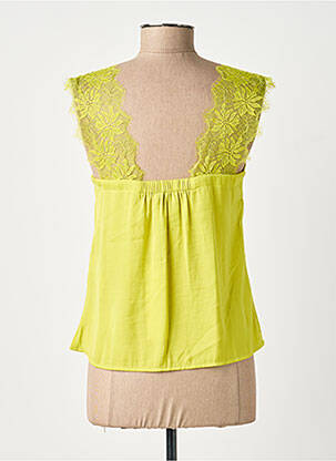 Top stretch sans manche vert MORGAN femme