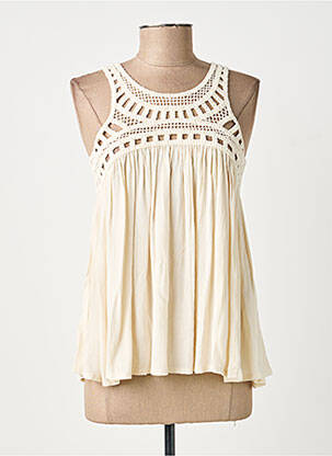 Top stretch sans manche beige VILA femme