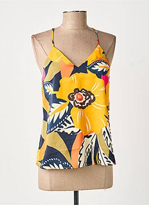 Top coupe fluide fines bretelles orange MOLLY BRACKEN femme