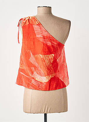 Top coupe fluide sans manche rouge VILA femme