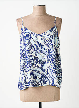 Top manches bretelles ajustables fines bretelles bleu B.YOUNG femme