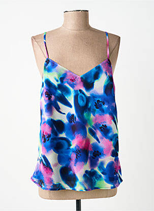 Top manches bretelles ajustables fines bretelles bleu MORGAN femme