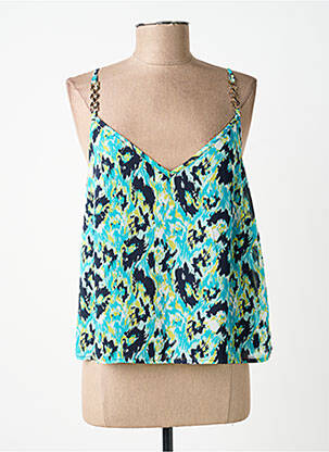Top manches bretelles ajustables fines bretelles bleu MORGAN femme