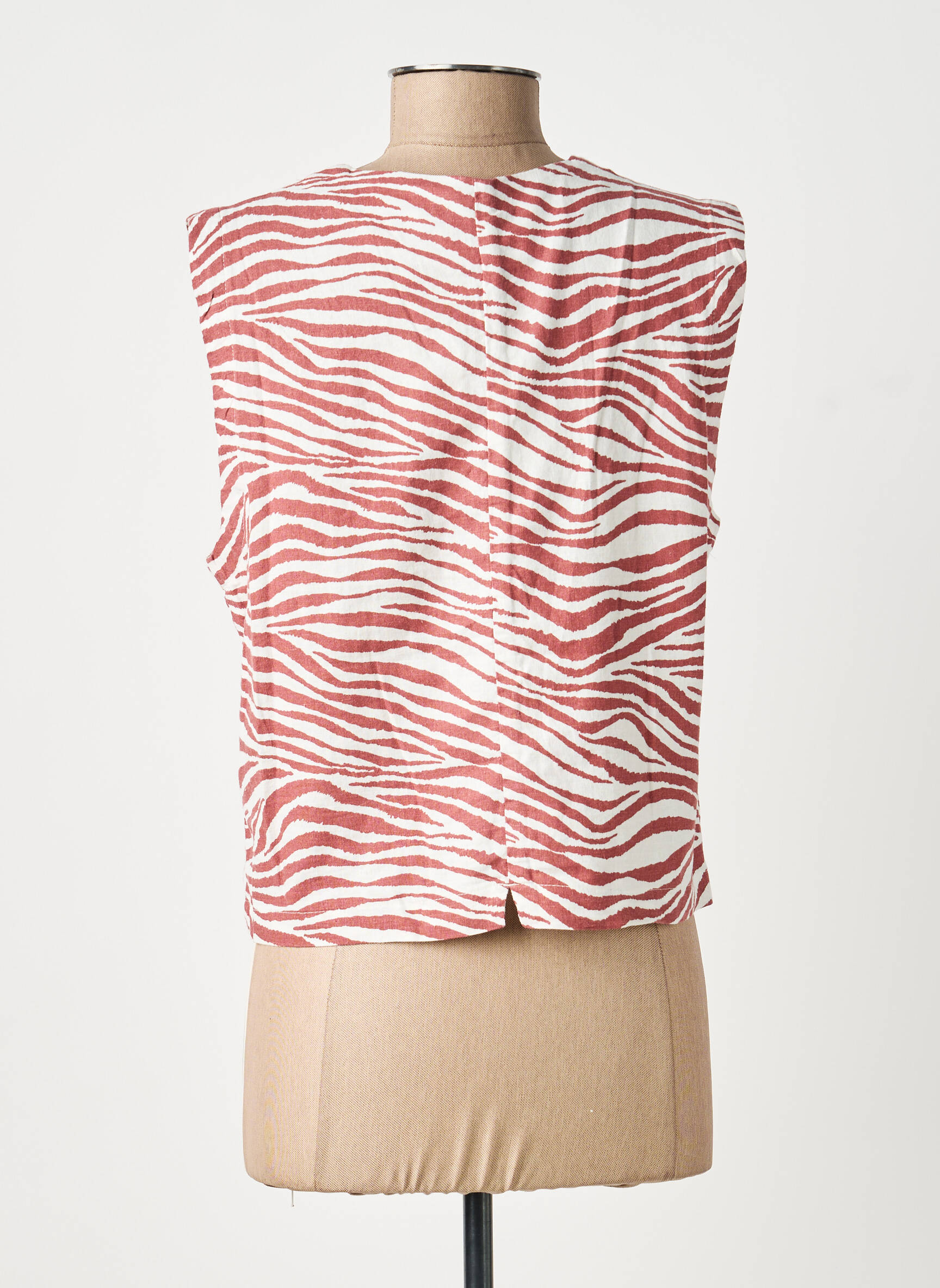 Gilet sans manche coupe cintrée marron B.YOUNG femme