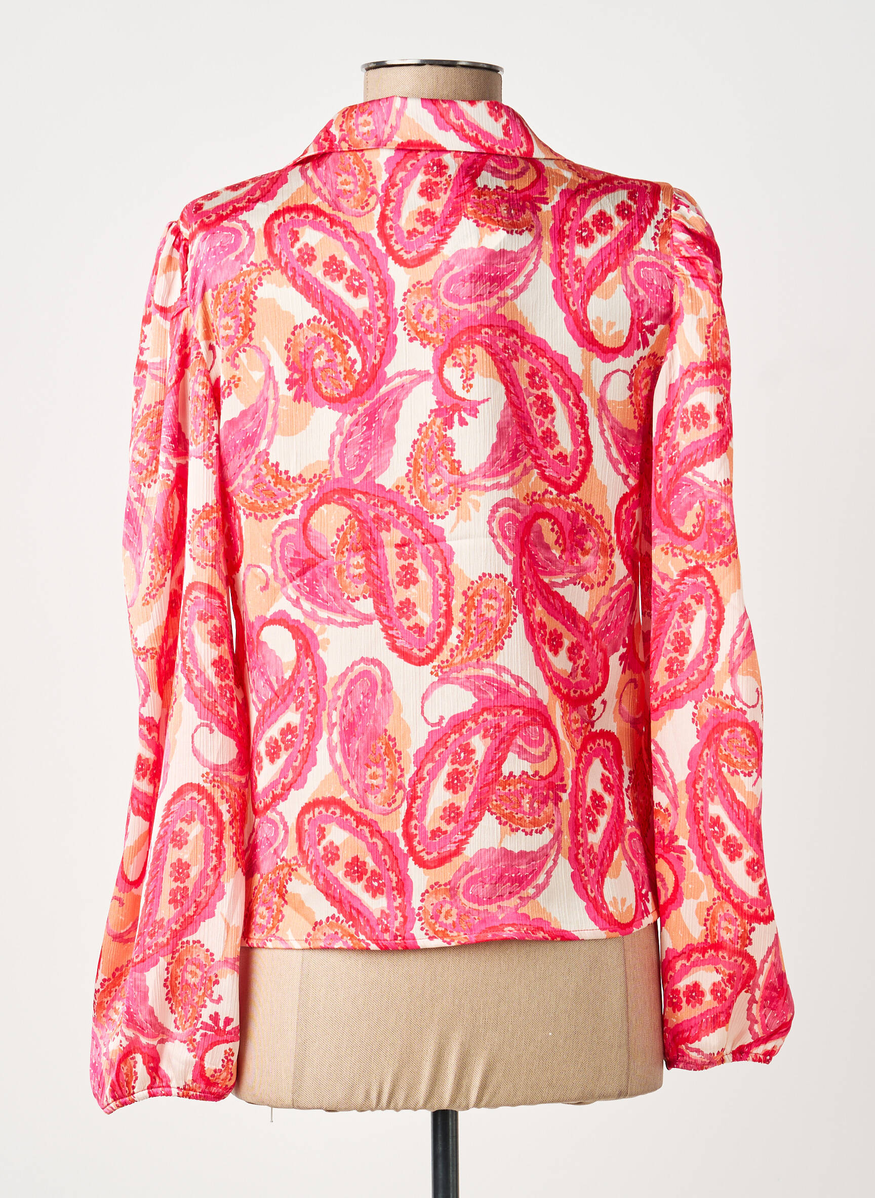Blouse manches longues manches longues rose MORGAN femme