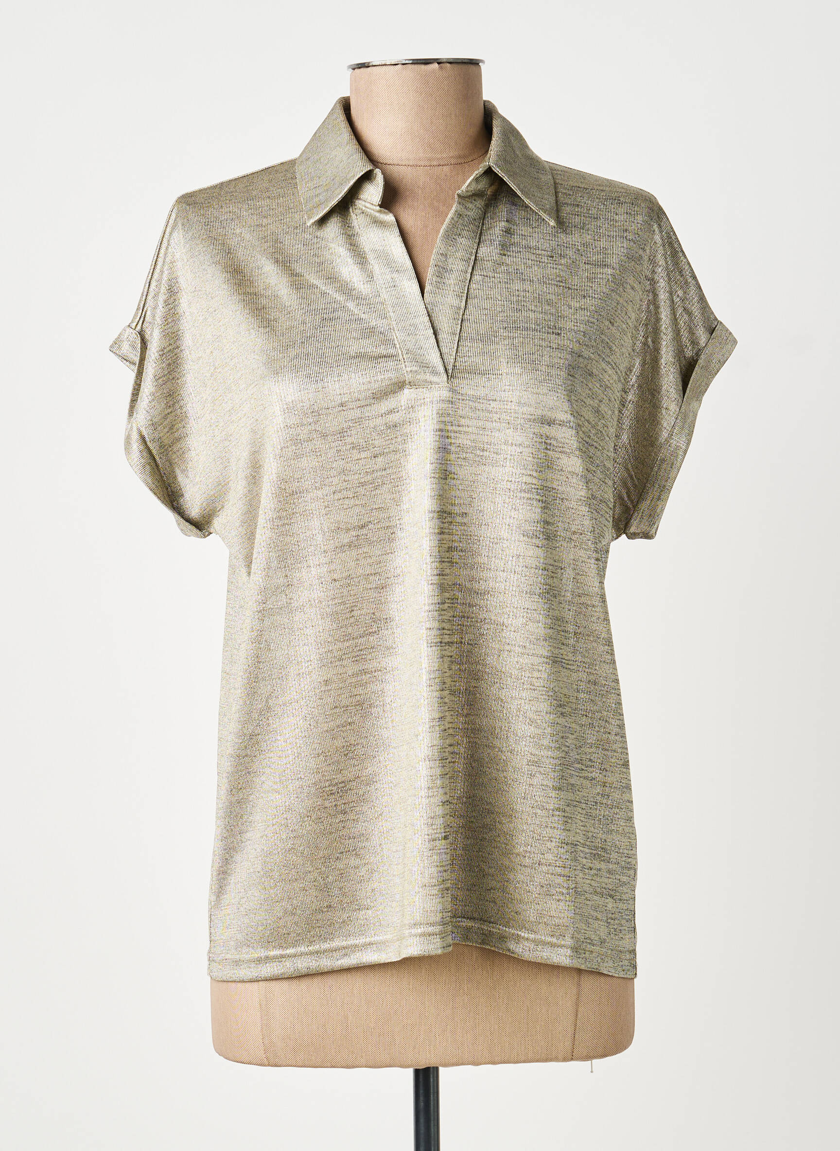 Polo stretch manches courtes beige MOLLY BRACKEN femme