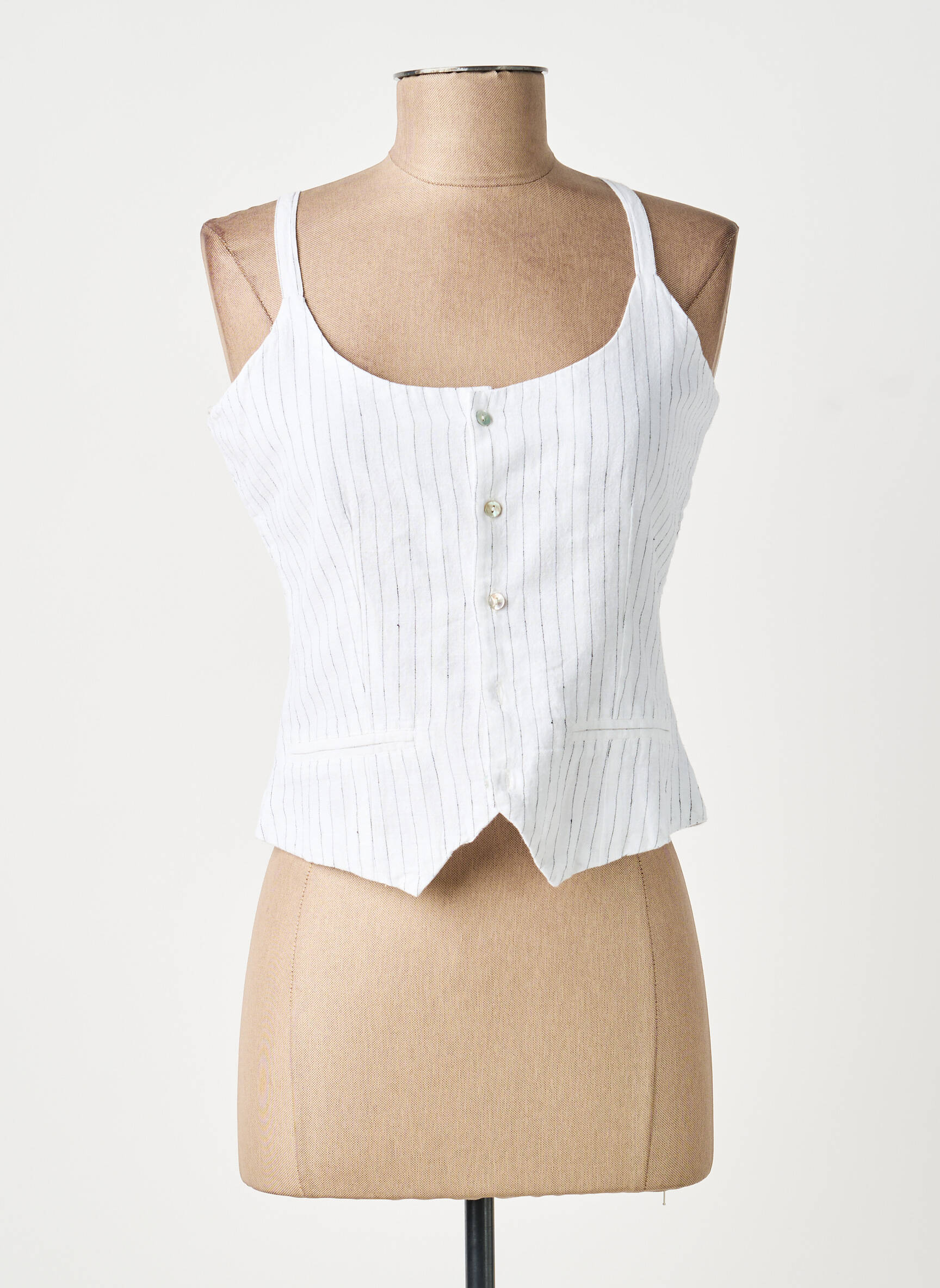 Gilet sans manche coupe cintrée blanc TIFFOSI femme