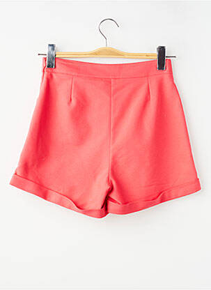 Short coupe droite taille haute rose MORGAN femme