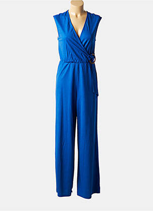 Combi-pantalon col cache-coeur manches courtes bleu TIFFOSI femme