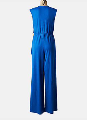 Combi-pantalon col cache-coeur manches courtes bleu TIFFOSI femme