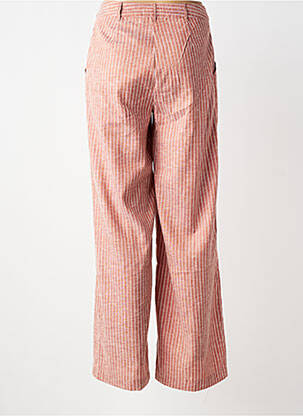 Pantalon droit tissage popeline taille normale rose DEELUXE femme