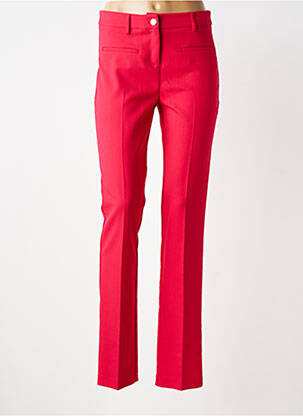 Pantalon slim tissage popeline taille normale rose MORGAN femme
