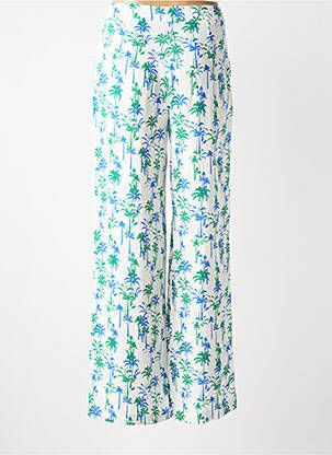 Pantalon large tissage popeline taille normale blanc TIFFOSI femme