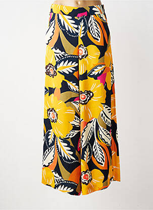 Pantalon large tissage crêpe taille normale jaune MOLLY BRACKEN femme