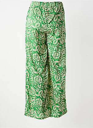 Pantalon large tissage popeline taille normale vert DEELUXE femme