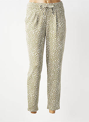 Pantalon slim taille élastique taille normale vert B.YOUNG femme