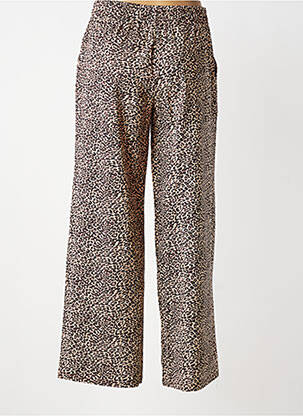 Pantalon large tissage popeline taille normale rose B.YOUNG femme