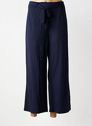 Pantalon large tissage popeline taille normale bleu TIFFOSI femme